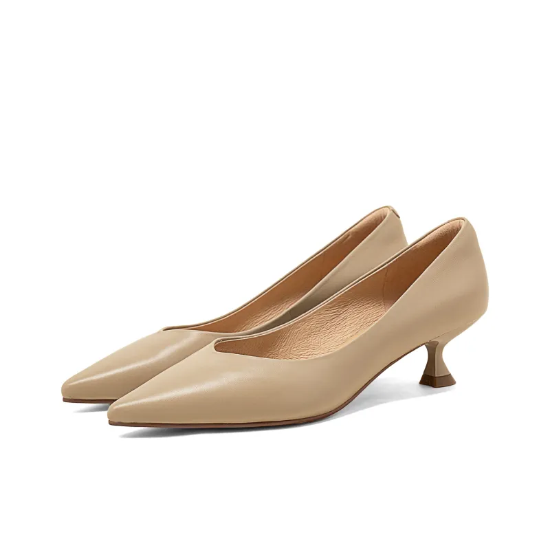 COMELY Flared Heel High Heels 4cm Women's-1
