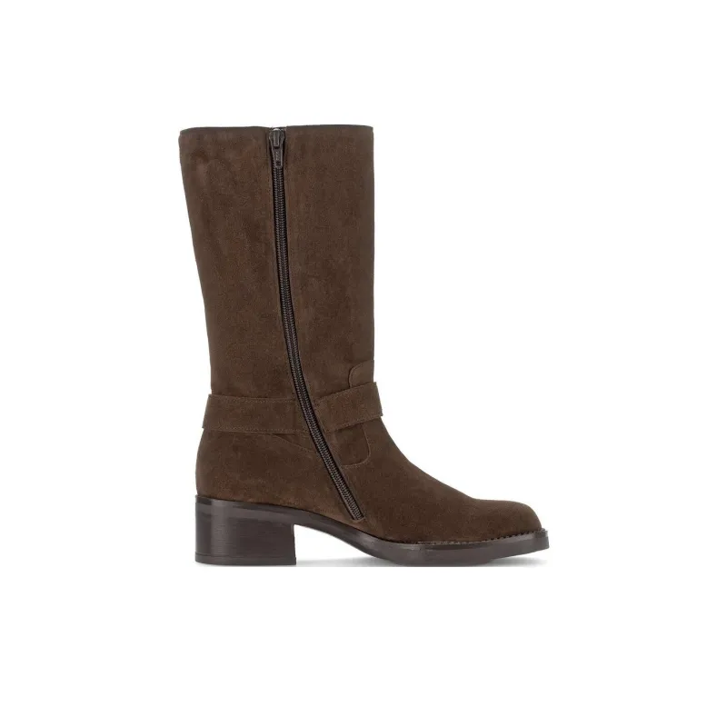 Gabor Fashion Knee-high Boots 5cm Women's Dark Brown-1