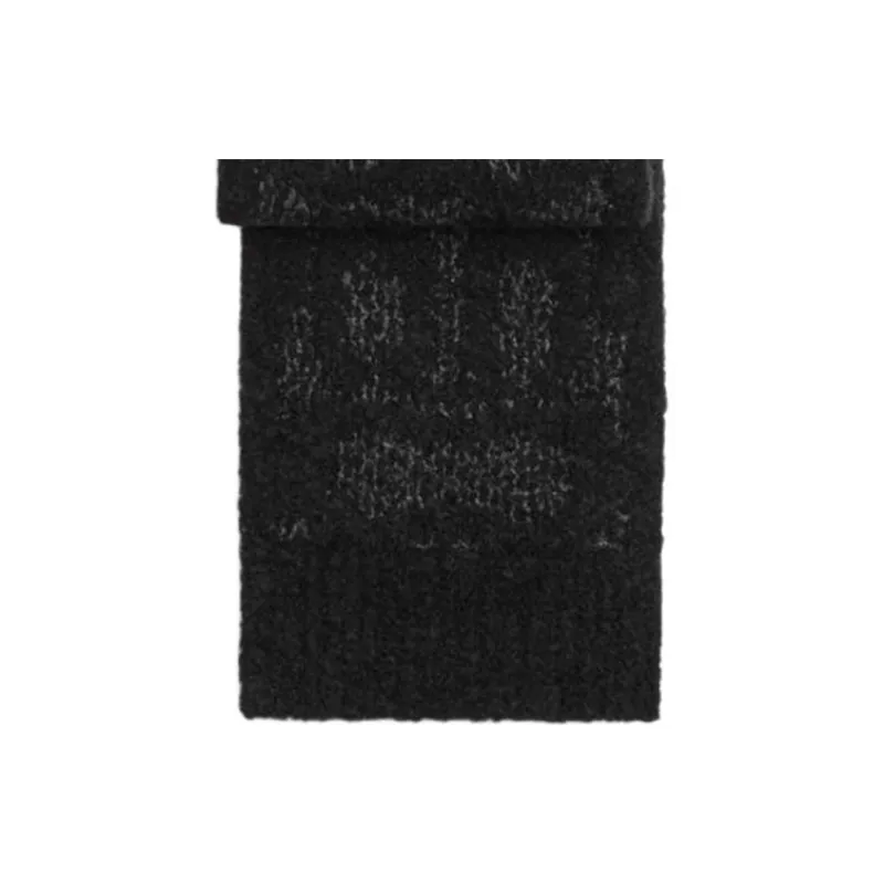 COACH Wool Blend Knit Scarves Unisex Black-1