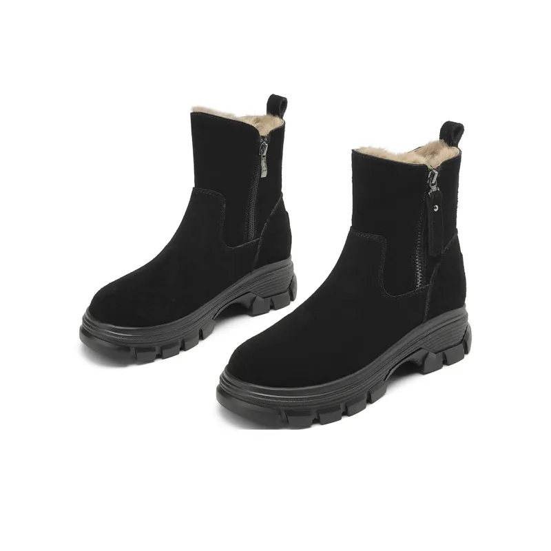 DAPHNE Warm Wear Resistant Height Increasing Slip Resistant Snow Boots Women's-5