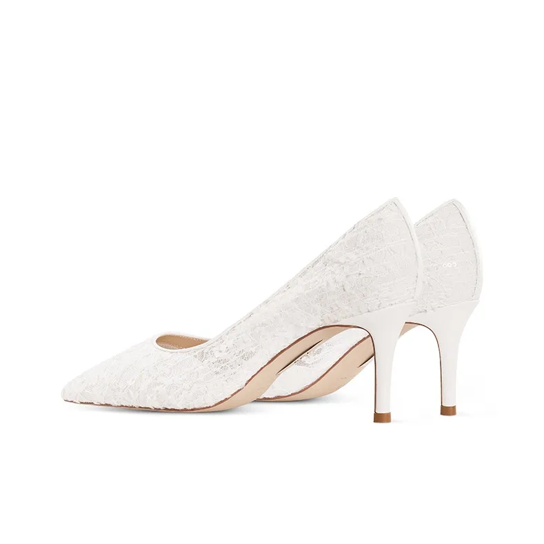 7or9 Snowflake High Heels 7cm Women's White-2