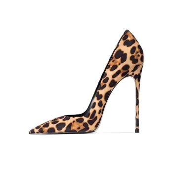 Ganxiaojie Slim Heel High Heels Women's Leopard Print