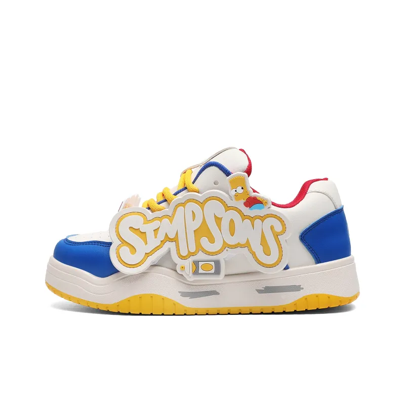 The Simpsons Skateboard Shoes Unisex Low Top Chic Yellow/Black/White-3