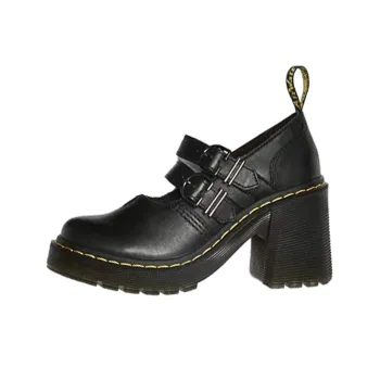 Dr.Martens Eviee Sendal Leather Heeled Shoes 'Black' Women's