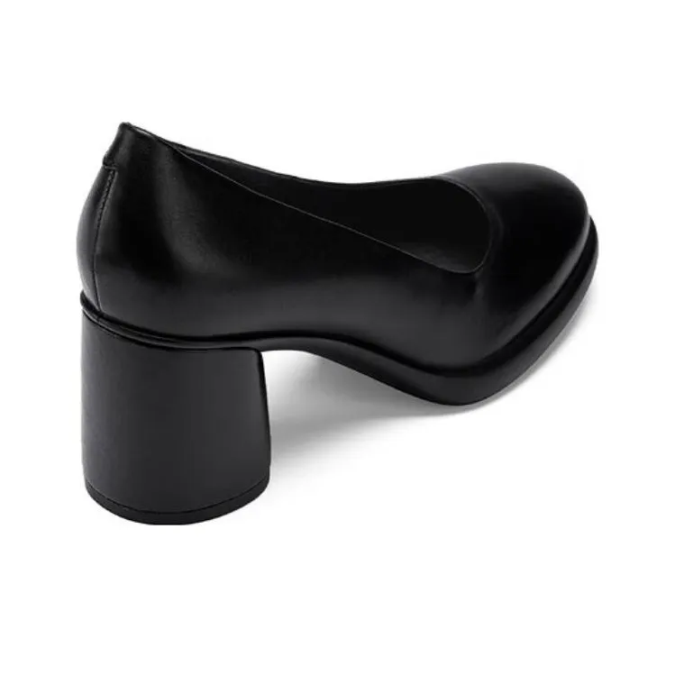 Ecco Chunky Heel High Heels 7cm Women's Black-4