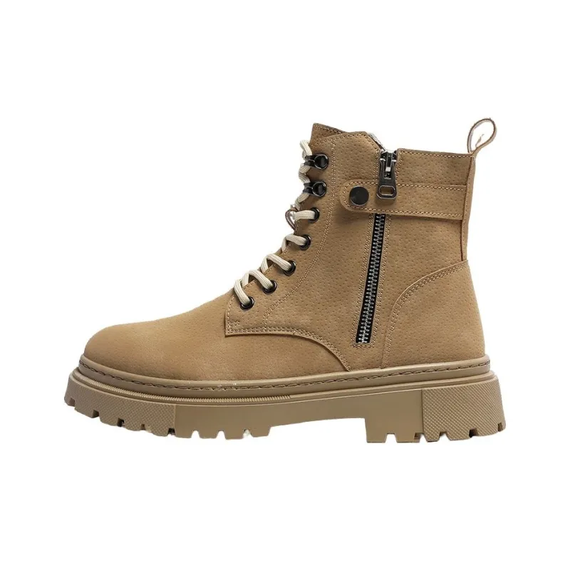Bull charm Martin Boots Unisex Black/Gray/Khaki-11
