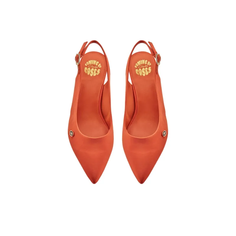 Martine Rose x Clarks Sling 2 Slim Heel High Heels 6cm Women's Orange-3