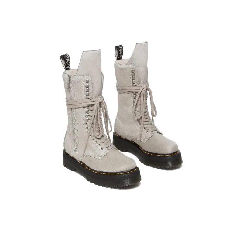 Dr.Martens 1918 Ro Hair On Lace Up Strobe Calf Length Platform Boot 'Rick Owens'-2