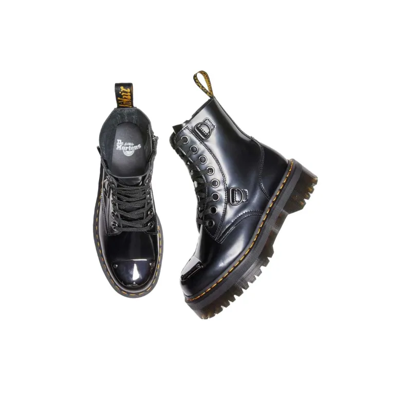 Dr.Martens Jadon Buttero Leather Platform Boots 'Black'-4