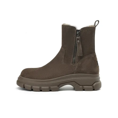 DAPHNE Warm Wear Resistant Height Increasing Slip Resistant Snow Boots Women's