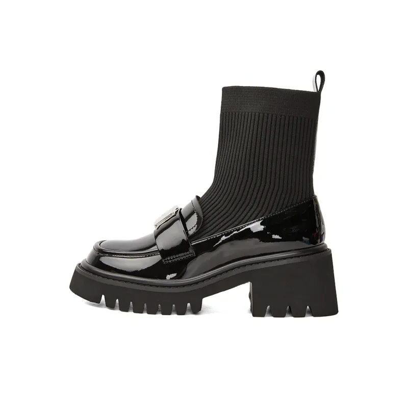 PT'SON Ankle Boots 6cm Women's Black-22