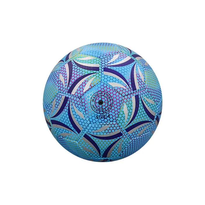 SIPAKESPORT Size 4 5 Size Soccer PU Machine Stitched Soccer Ball Unisex Glow In The Dark Blue-4