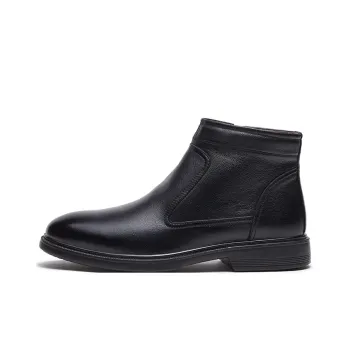 AOKANG High Top Casual Ankle Boots Men's Black
