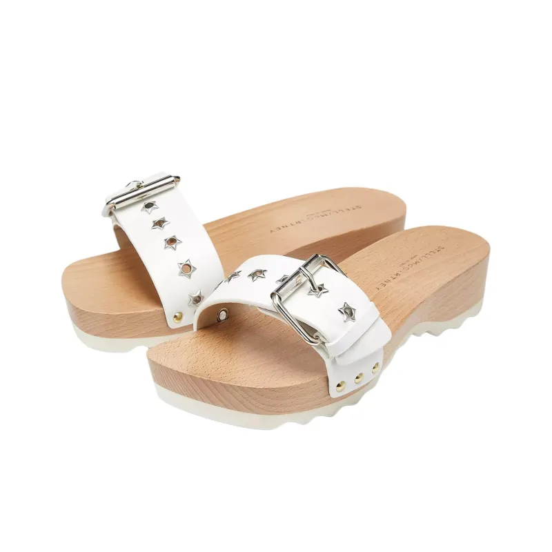 Stella McCartney Elyse Slide Slippers 4cm Women's White-2
