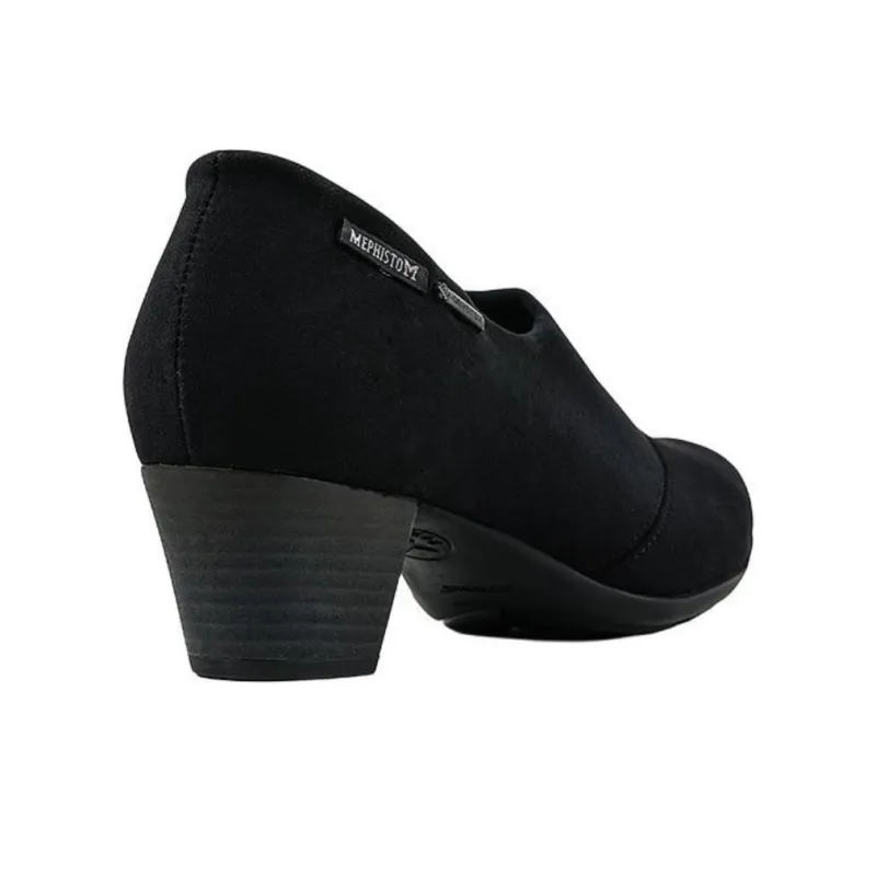 MEPHISTO Chunky Heel High Heels 4cm Women's Black-4