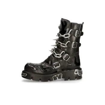 NEW ROCK Ankle Boots Unisex Black