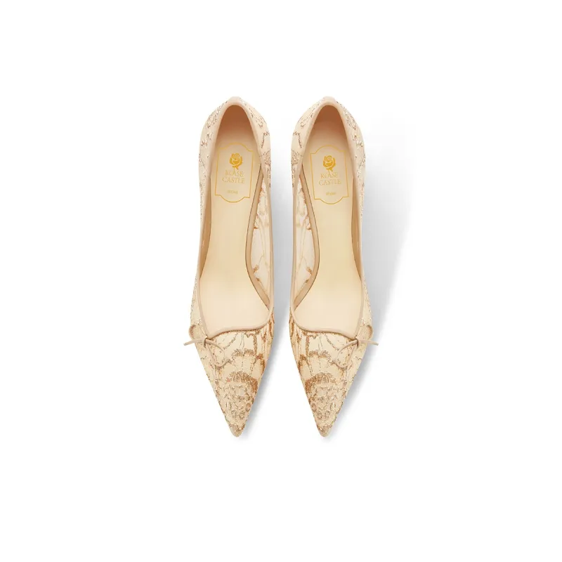 ROSE CASTLE High Heels Women's Gold-1