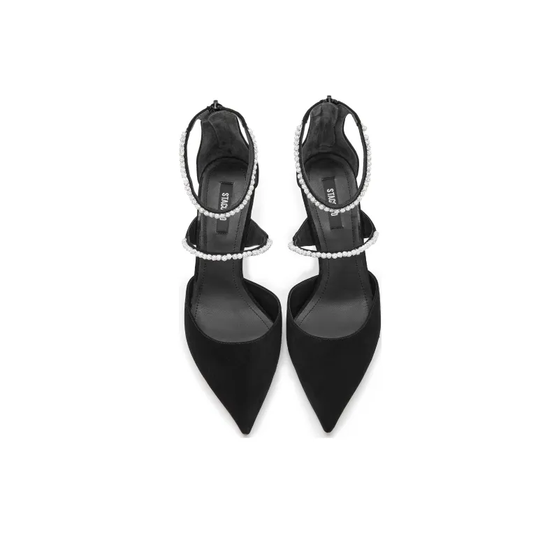 Staccato Diamond Party Slim Heel High Heels 8.5cm Women's-3