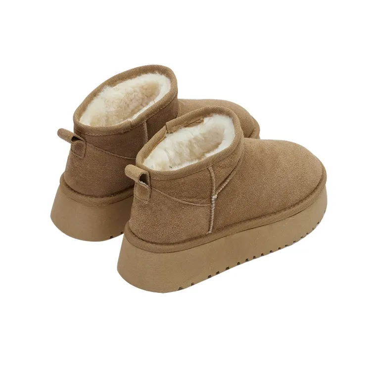 GRACEGIFT Snow Boots Women's Camel-3