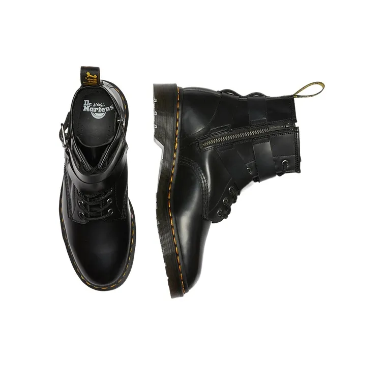 Dr.Martens Cristofor Leather Harness Lace Up Boots 'Black'-4