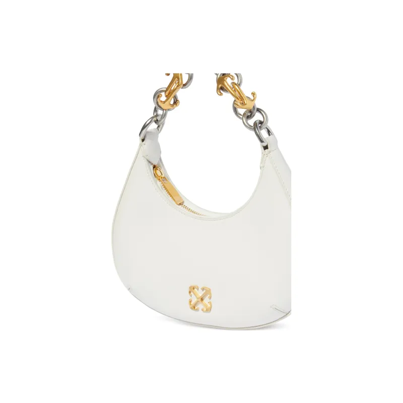 OFF WHITE Hemisphere Logo Plaque Zipped Shoulder Bag-3