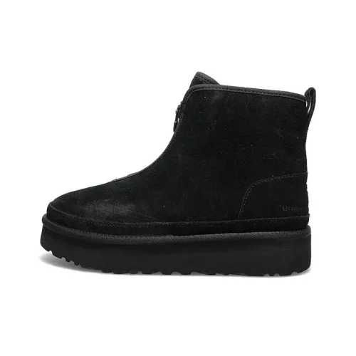 ugg Quarter Boots Harkley Zip Wear-Resistant Slip-Resistant Warm Short Snow Boots Men's Black