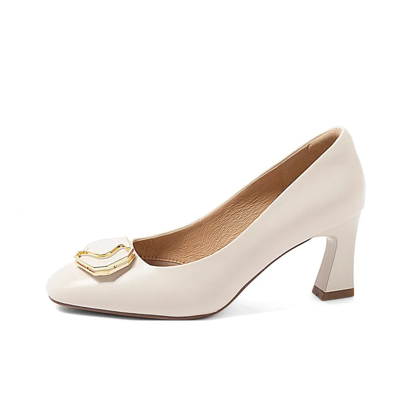 COMELY Chunky Heel High Heels 7cm Women's-1