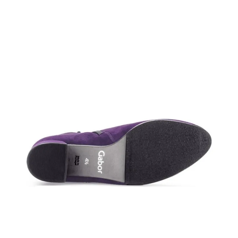 Gabor Fashion Ankle Boots 5cm Women's Purple-5