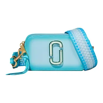 MARC JACOBS Leather Camera Bag, Box Bag, Shoulder Bag, Crossbody Bag Women's Fluorescent Blue