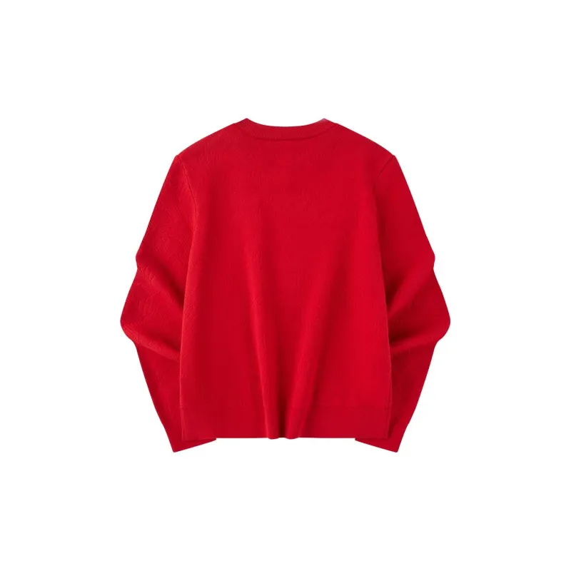 QIAODAN Sweater Women's Koi Fish Red-1