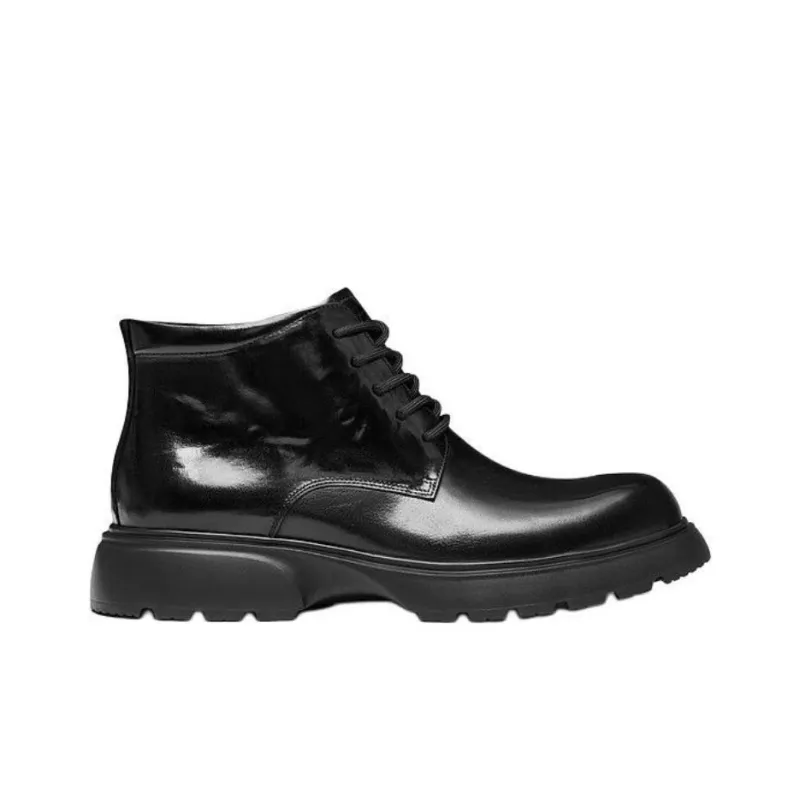 Staccato Vinyl Record Short Martin Boot 4.5cm Men's Black-1