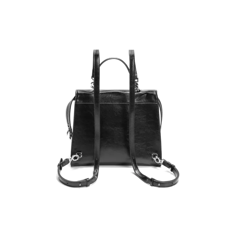 BELLE Synthetic Leather Backpack On The Shoulder Tubas Women's Black/Coffee-6