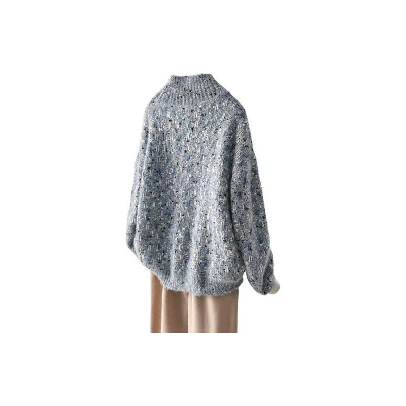 IHIMI Sweater Women's Blue Gray-2