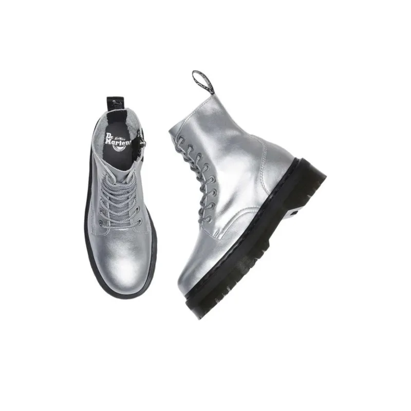 Dr.Martens Jadonseries Short Martin Boot Unisex Silver-4