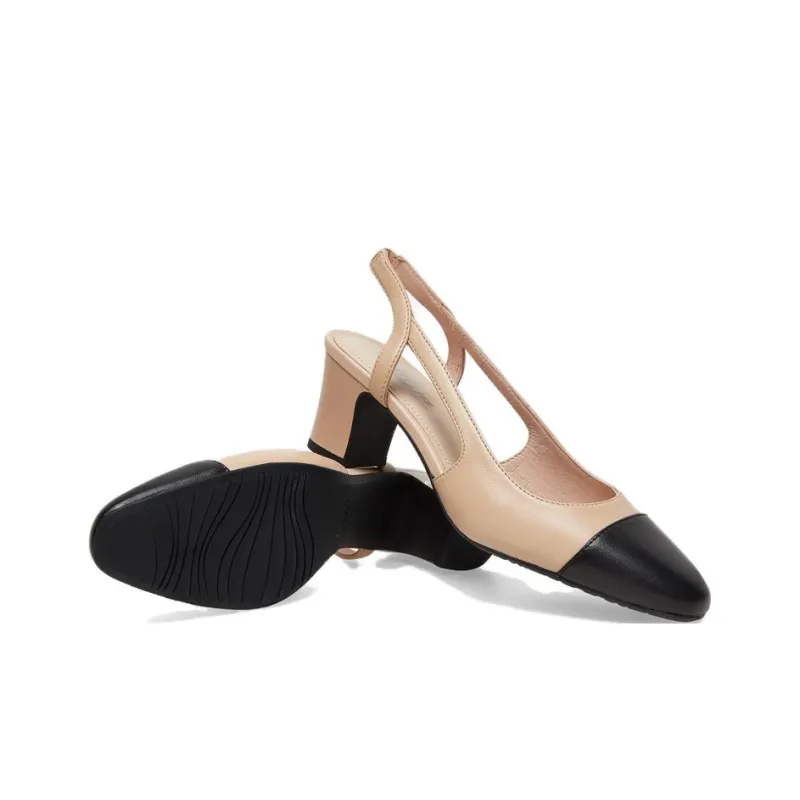 BATA Chunky Heel High Heels 6.5cm Women's-9