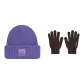 Purple Hat+Coffee Glove