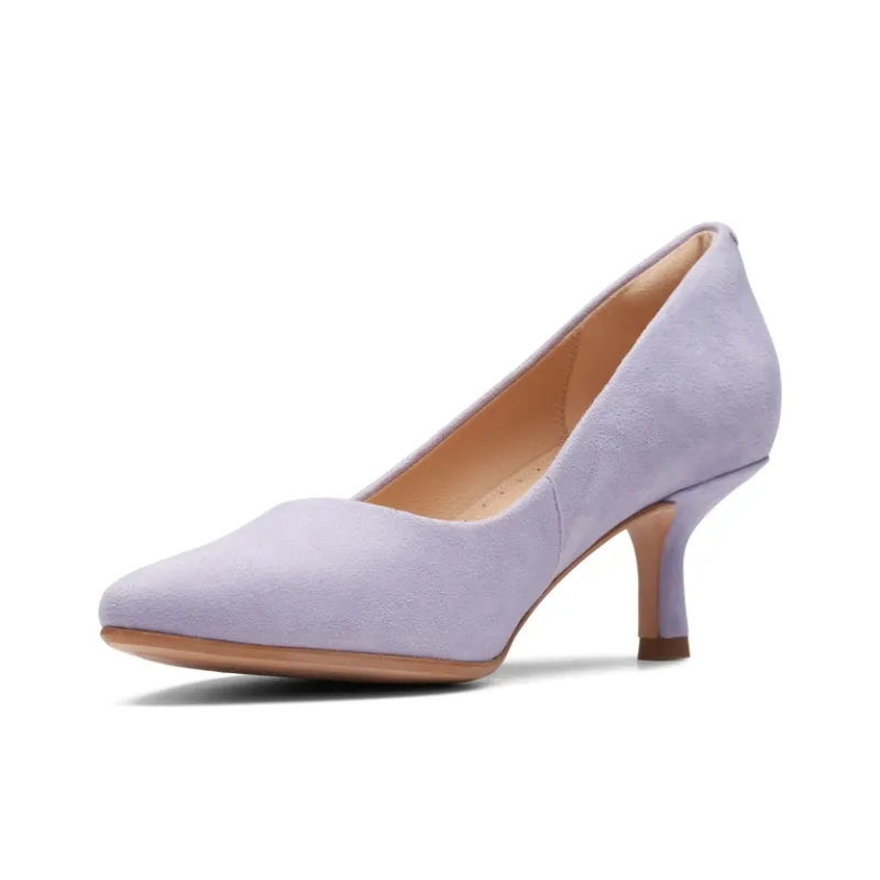 Clarks Violet Series Slim Heel High Heels Women's Purple-1