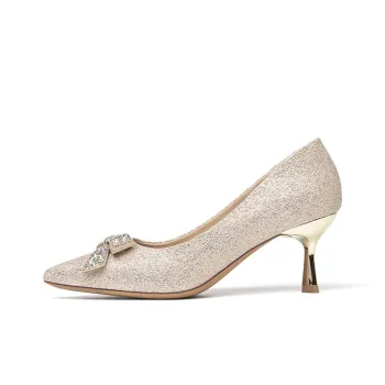 JOSINY Slim Heel High Heels Women's Gold