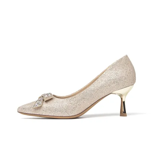 JOSINY Slim Heel High Heels Women's Gold
