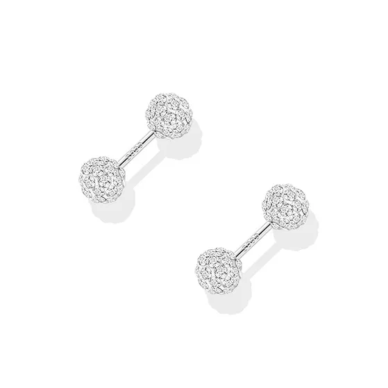 JOLLY NOTE Sterling Silver Stud Earrings Women's Good Luck-0