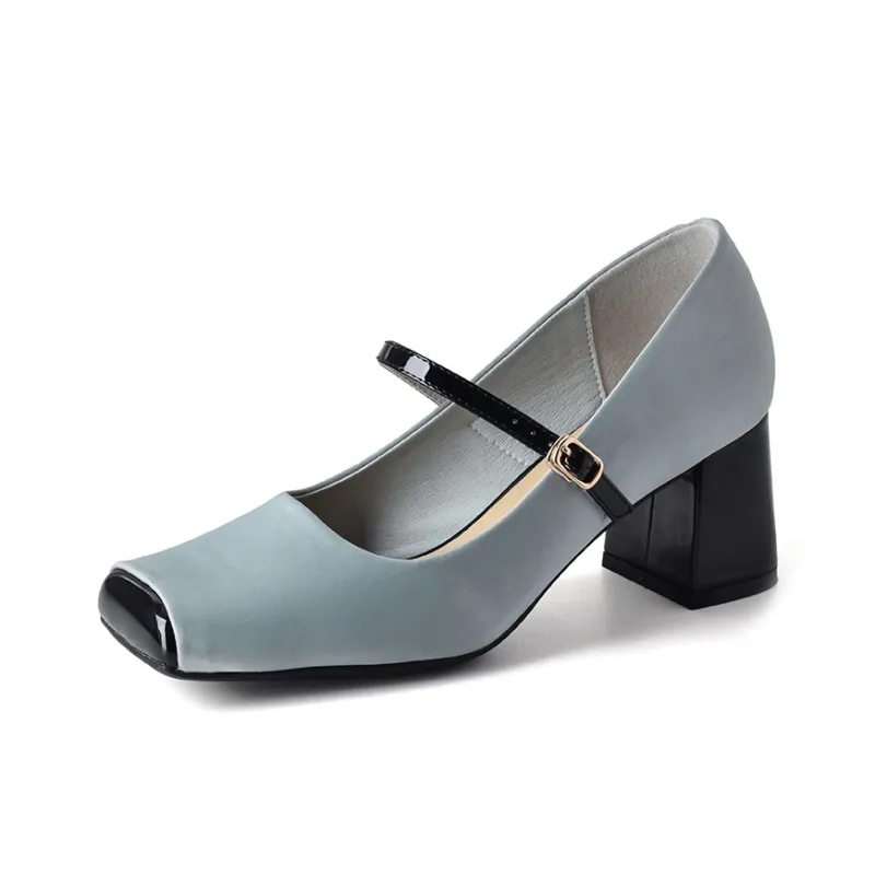 Beijiani Chunky Heel High Heels 5.5cm Women's-7