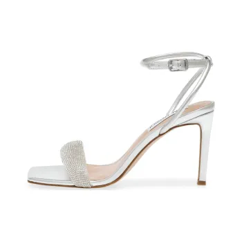 STEVE MADDEN Slim Heel High Heels 8.5cm Women's Silver