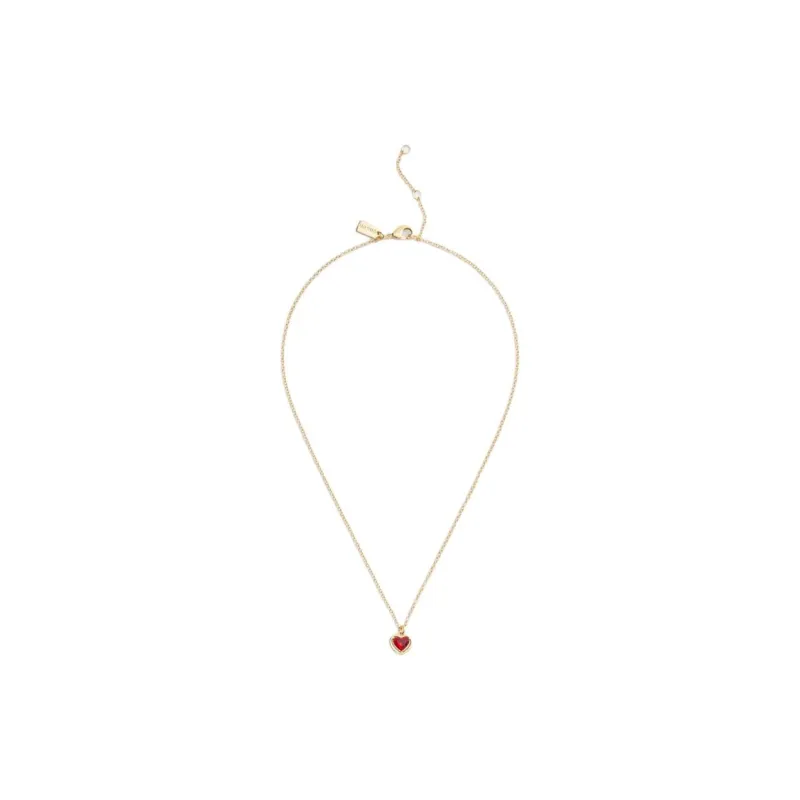 COACH Faux Crystal Necklaces Women's Gold-1