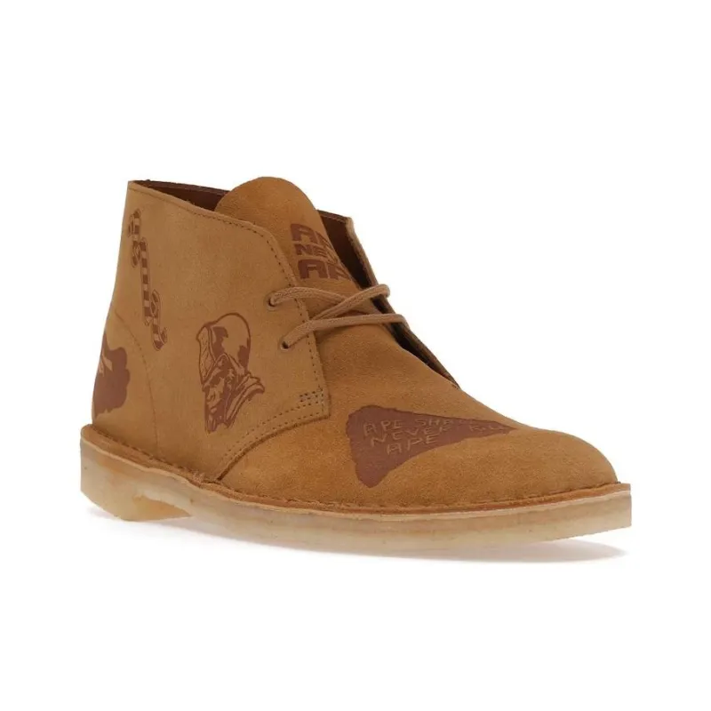 Clarks Desert Boot Bape Oak Embossed-3