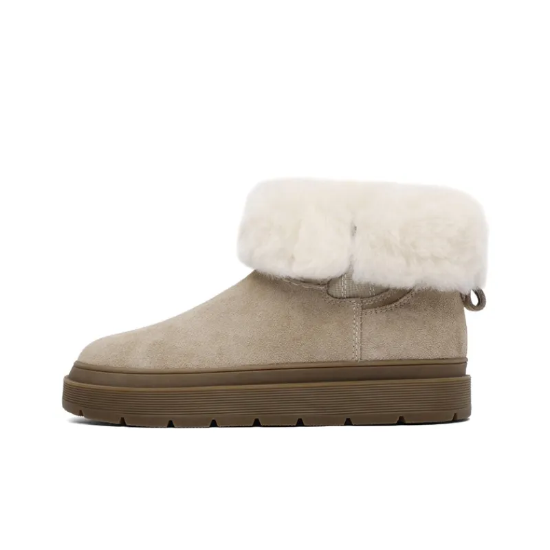 Dickies Short Snow Boots Women's Beige-1