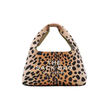MARC JACOBS Full Grain Leather Handbag Mini Women's Leopard