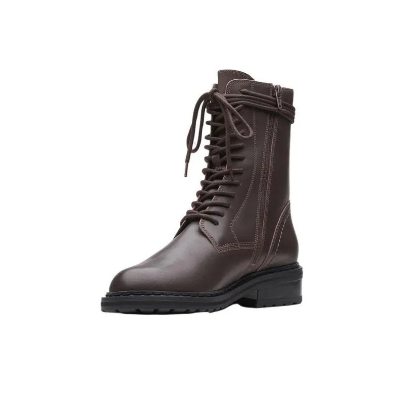 Clarks Ankle Boots 4cm Women's Dark Brown-1
