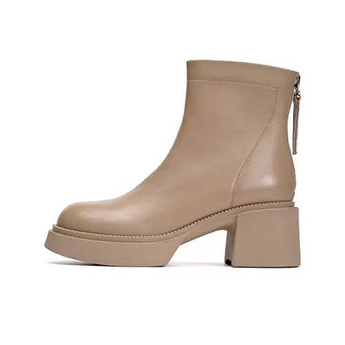 LESELE Ankle Boots Women's Black/Ecru/Apricot