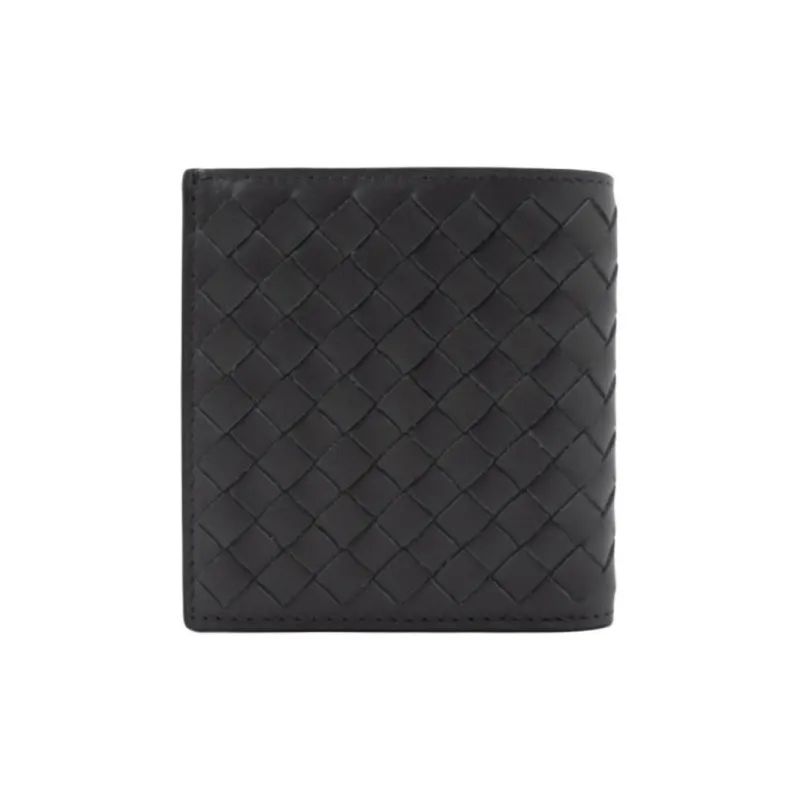 Bottega Veneta Intrecciato Calfskin Wallet Regular Men's Gray Green-1
