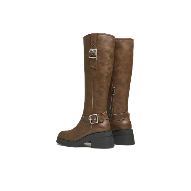 BATA Knee-high Boots Women's Coffee-5